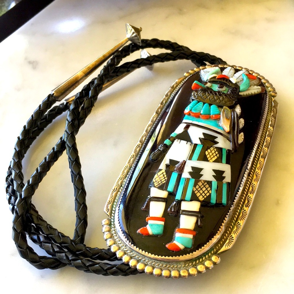 Vintage Beverly & Augustine Pinto Mudhead Bolo